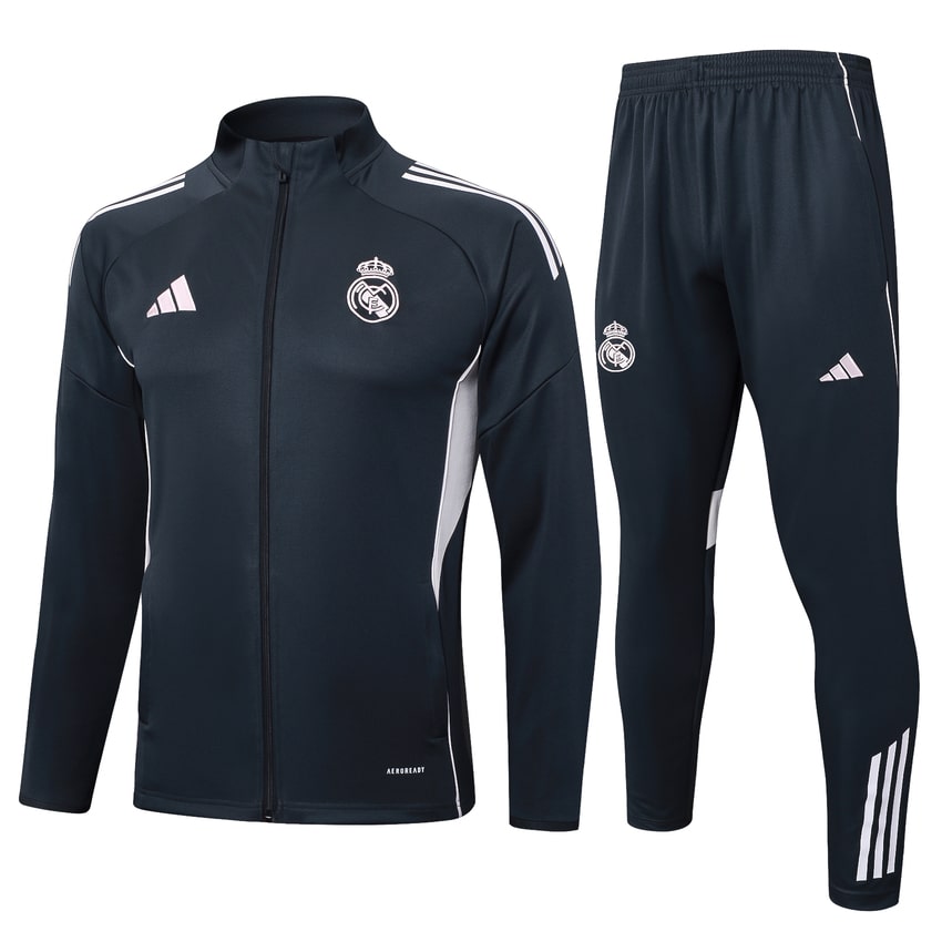 Survetement Real Madrid Veste 2025 2026 Noir Clair